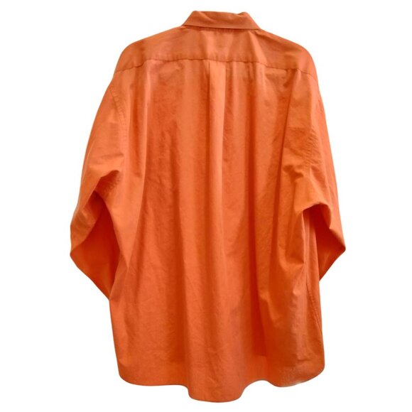 Covington Mens Button-Up Shirt 18-18.5 34/35 Big Tall Fit Orange Long Sleeve - Picture 4 of 7